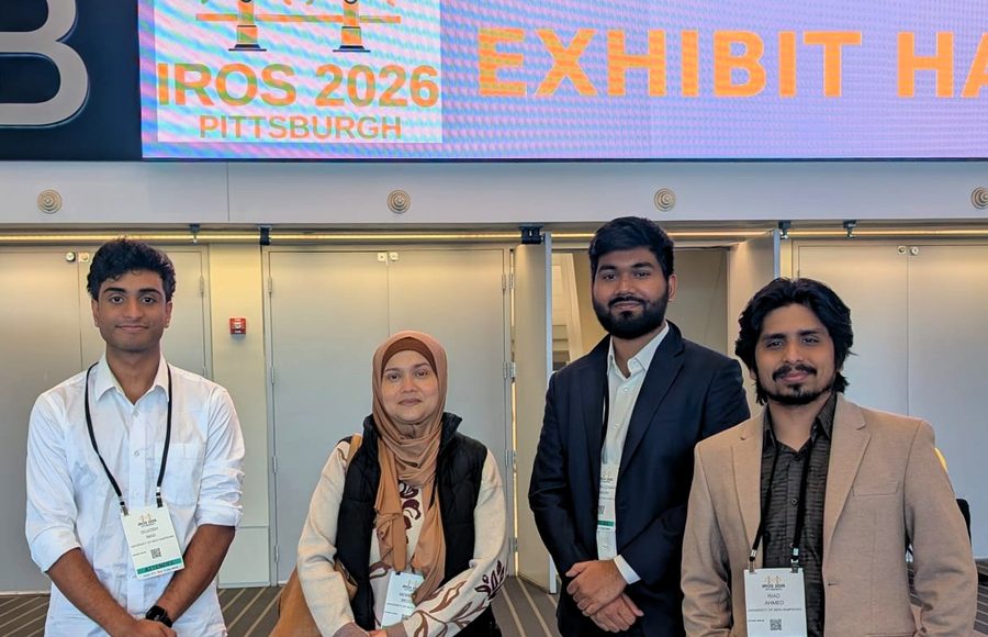 CARL team (Sujosh Nag, Prof. Momotaz Begum, Moniruzzaman Akash, Riad Ahmed) at IROS 2026 in Pittsburgh